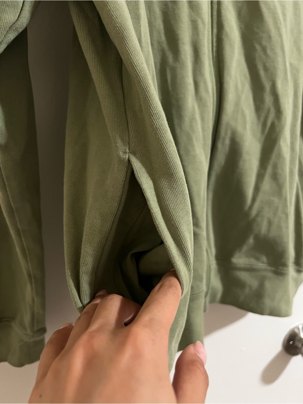 Nike Olive Green Zip-Up Hoodie Jacket with Swoosh - Picture 4 of 6